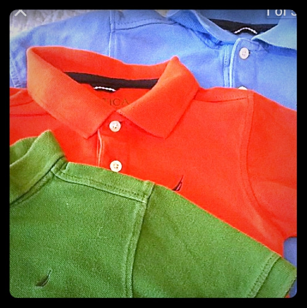Nautica XL size 7 boys polo lot bundle